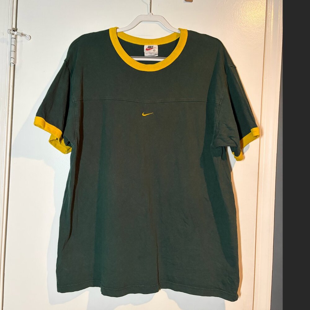 Vintage University of Oregon Ducks Nike Green Ringer T-Shirt Vintage Nike XL